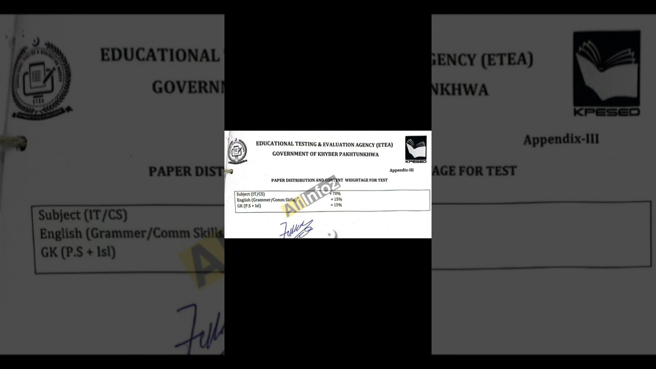 ETEA Computer Base Test(CBT) syllables 2025 for all posts CT,PST,PET,DM,TT,AT syllabus of ETEA tests