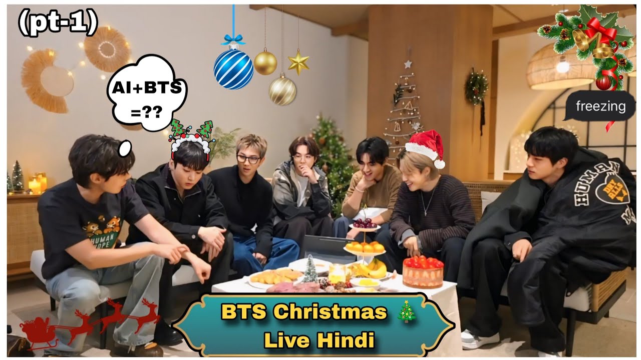 BTS Christmas 🎄 Live 🔴 in HINDI / BTS Full christmas Live (pt-1)