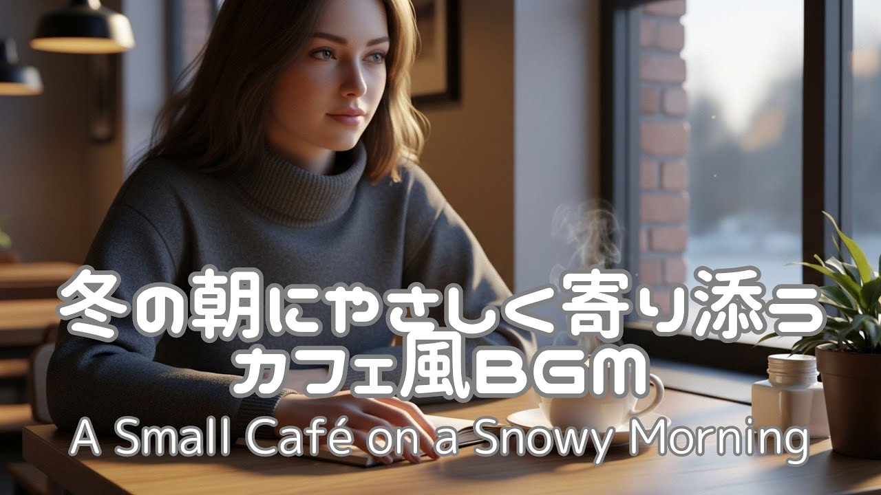【朝カフェBGM】雪の朝にひらく小さなカフェ | A Small Café on a Snowy Morning