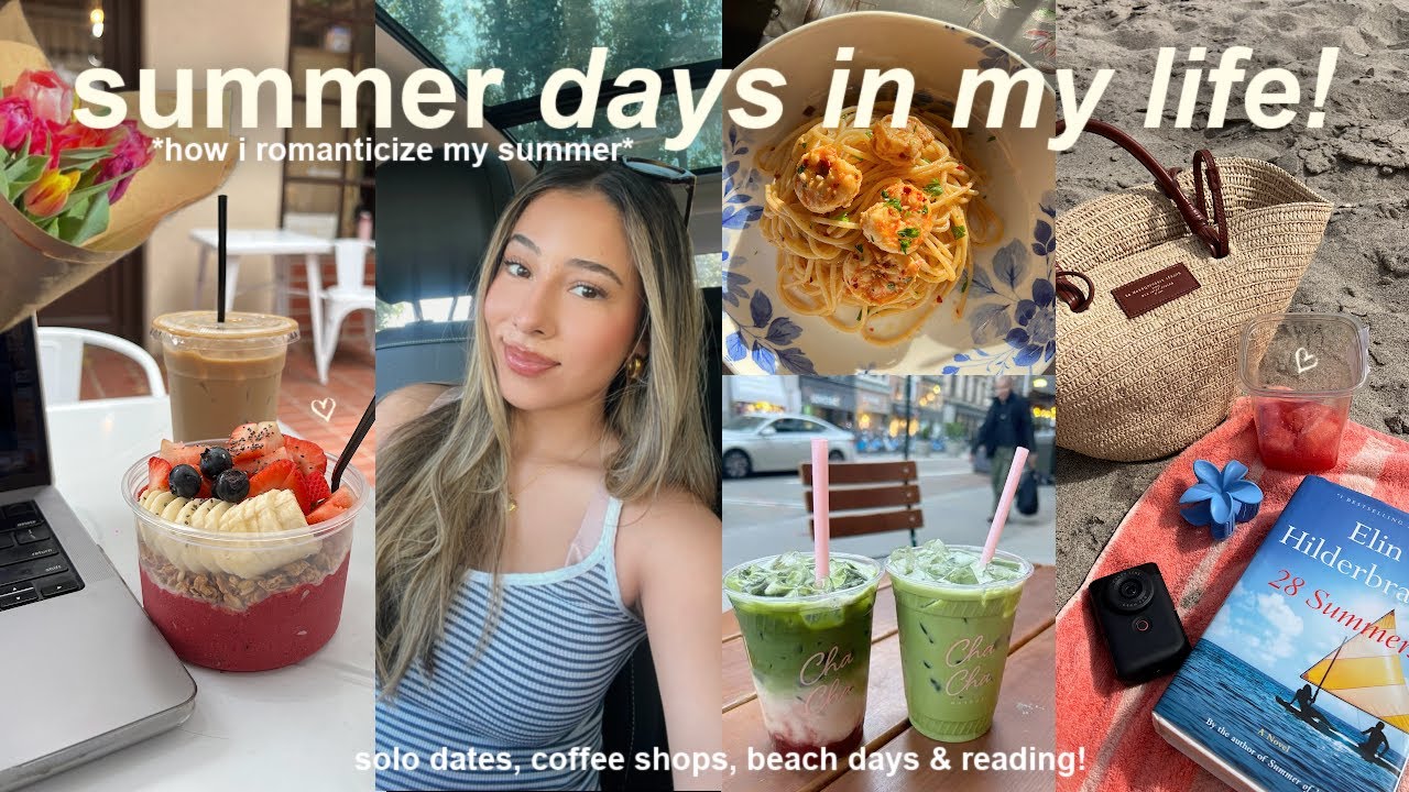 HOW I ROMANTICIZE MY LIFE!🌟*summer edition* days in my life, solo dates, cooking & reading!