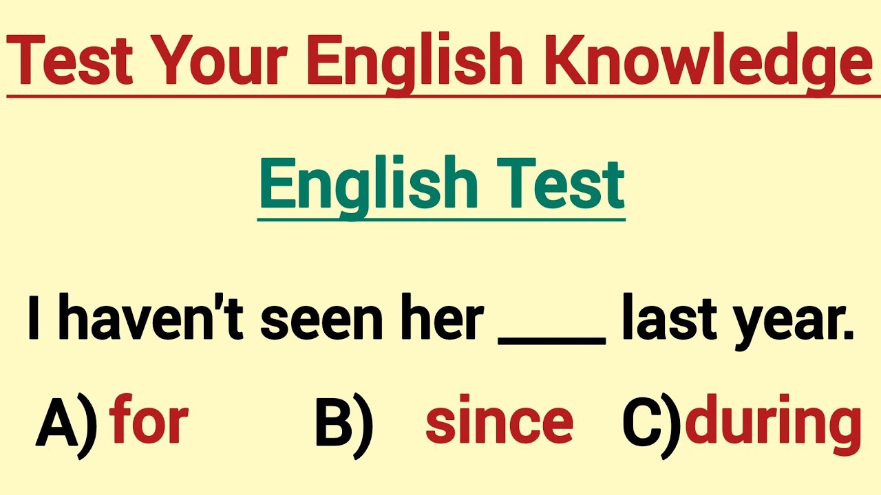 English Grammar Quiz For Learners | Test Your English Grammar | English Challenge