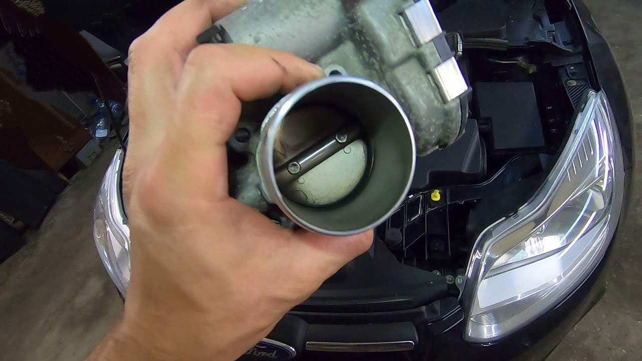 Чистка и адаптация дроссельной заслонки Ford Focus3