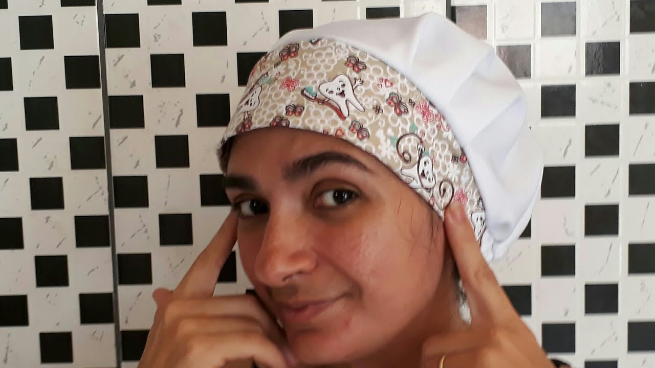 Touca cirúrgica e culinária passo a passo.