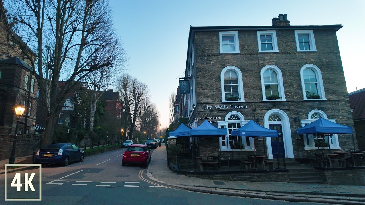 London Walk | Hampstead Village at Sunrise 4K