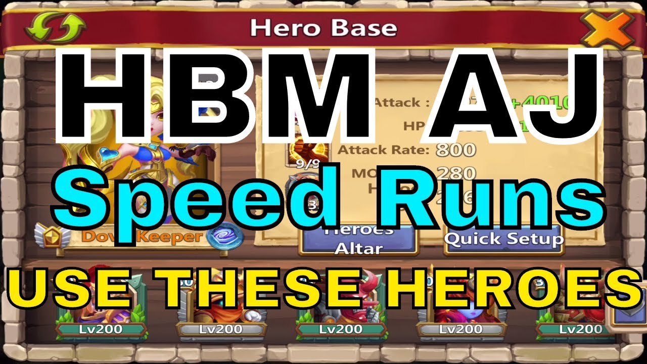 Castle Clash HBM AJ Speed Run Team