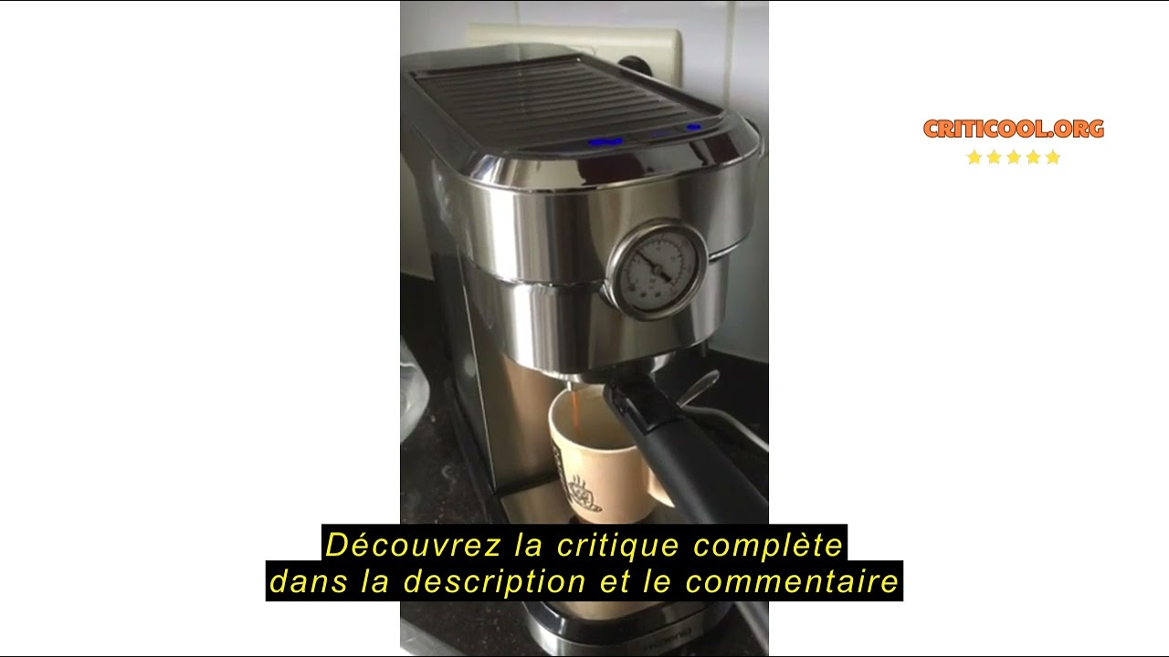 Avis sur la H.Koenig Machine Expresso Automatique Professionnelle Pression 20 Bar EXP820, Inox, Port