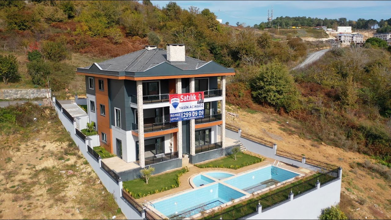 ŞİLE ÇAVUŞ MAHALLESİ SATILIK VİLLA TRİPLEX 560m² HAVUZLU İKİZ VİLLA SIFIR