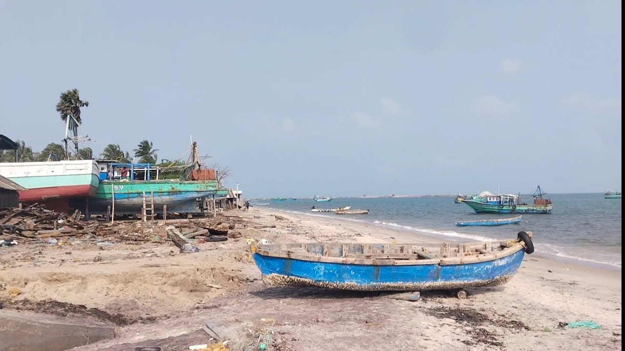 Mandapam ramanathapuram beach boat works 