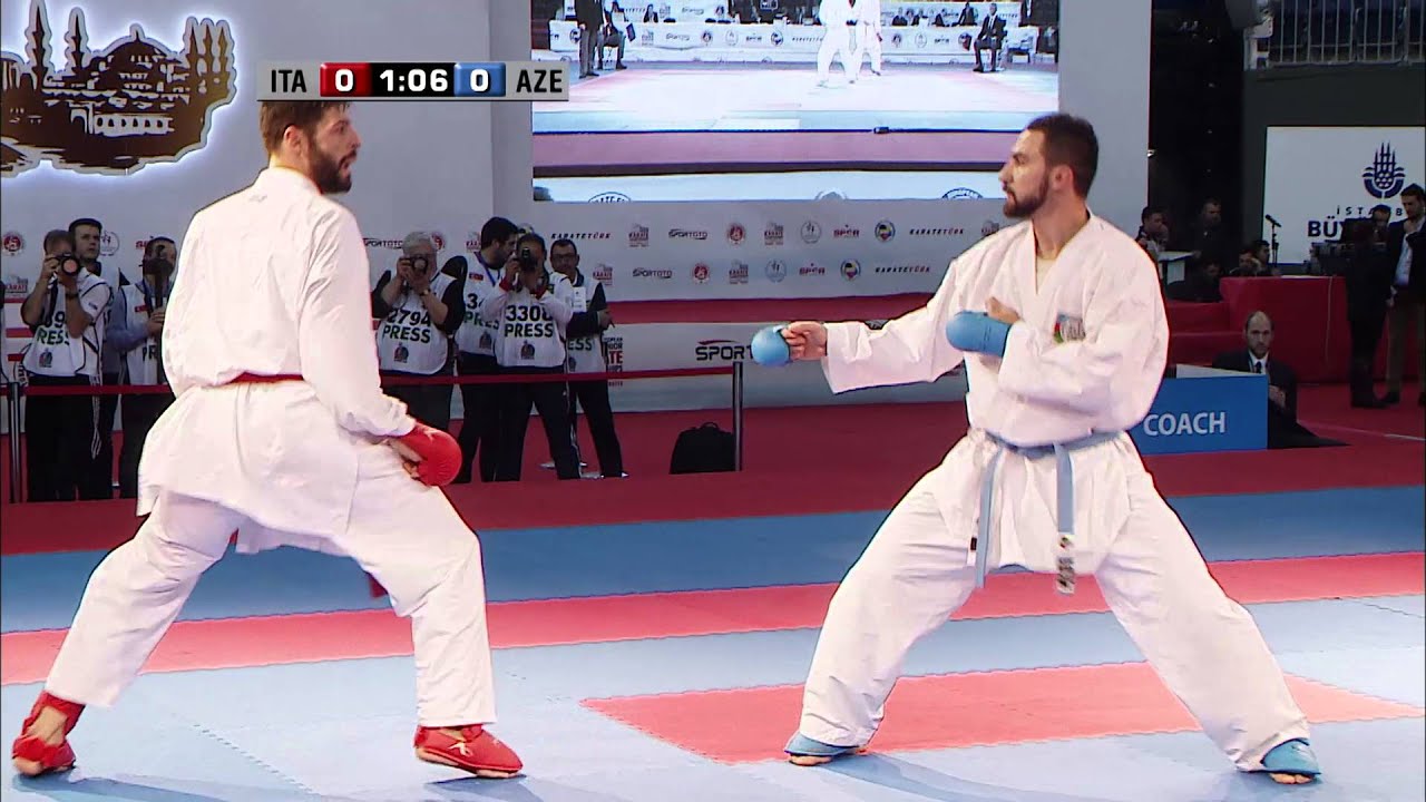 Aykhan MAMAYEV vs Nello MAESTRI. FINAL Male Kumite -84kg. European Karate Championships 2015