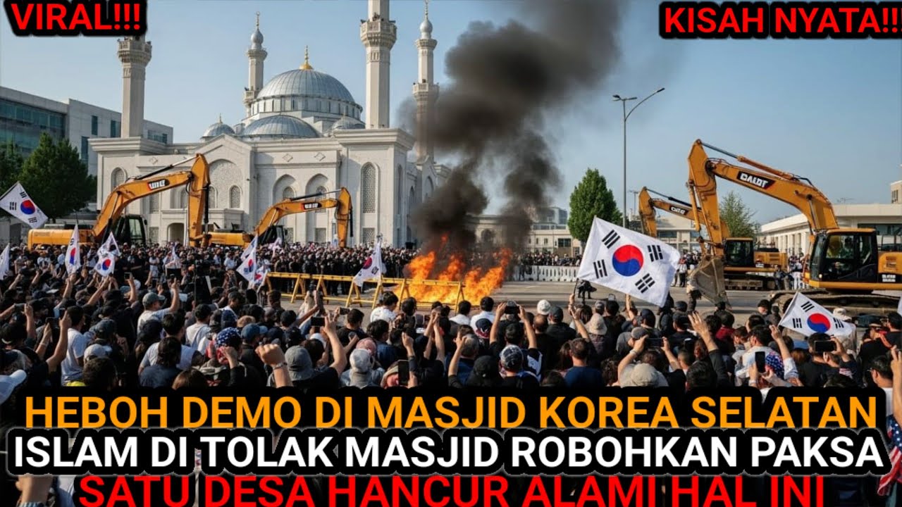 VIRAL‼️HEBOH MASJID DIBONGKAR DITOLAK WARGA KOREA SELATAN SATU DESA HANCUR & UCAP SYAHADAT KARNA INI