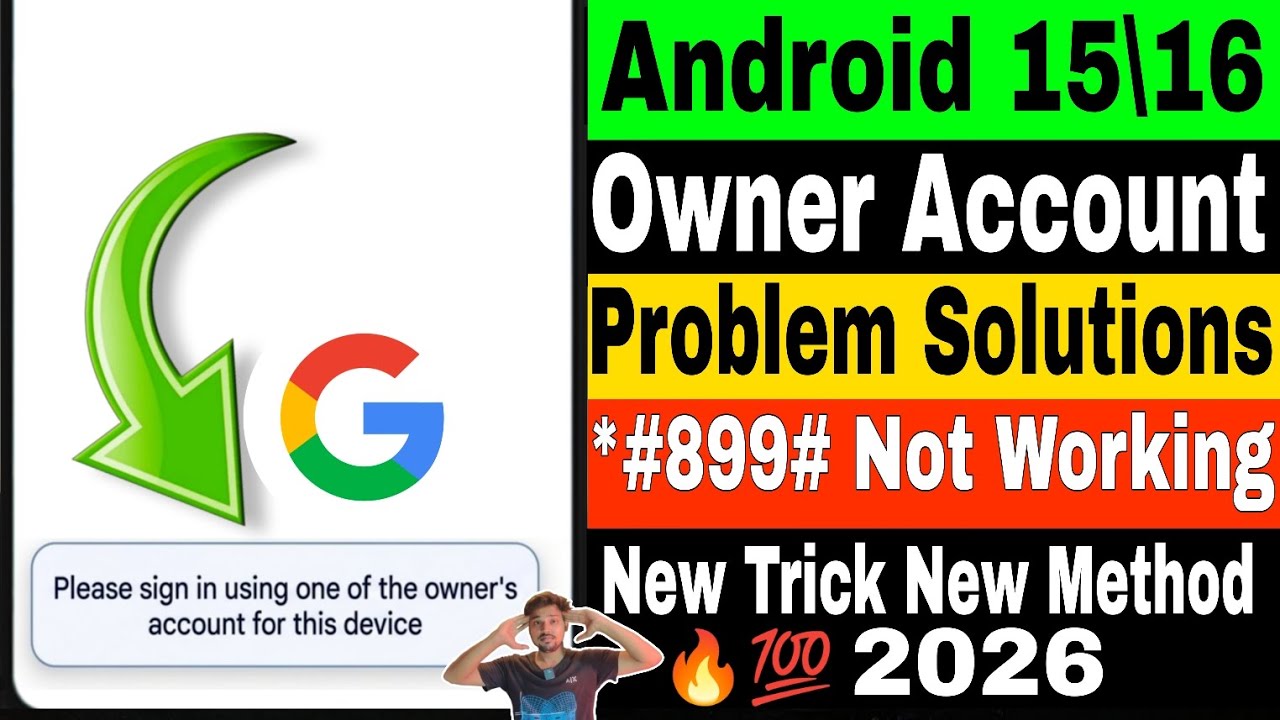 Owner Account Android 15 Fix | Please sign in using one of the owner's account for this device solve