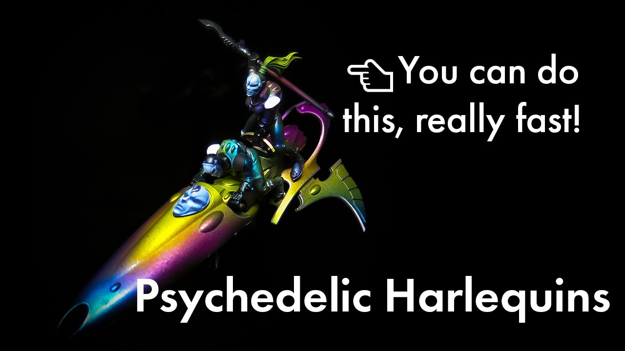 Speed ​​Paint Psychedelic 40k Harlequins!