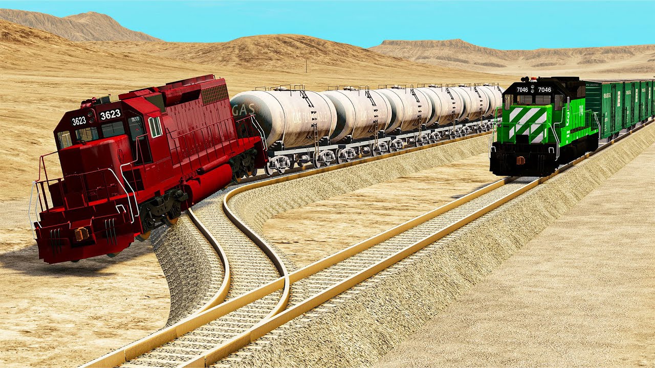 Epic Trains vs Zig Zag Crashes 09 BeamNG.drive | BeamNG Frenzy