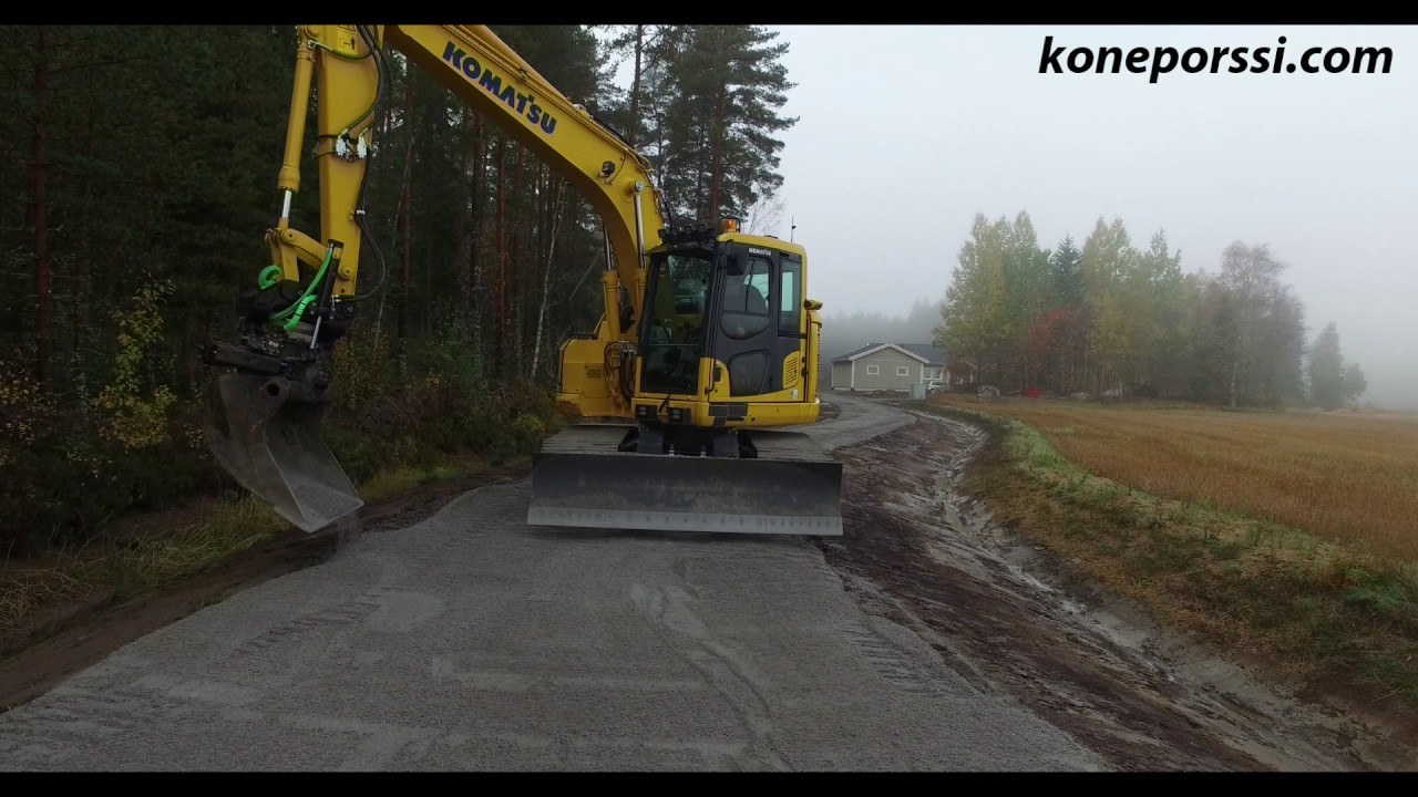 Komatsu PC 138US-11 and  Steelwrist X18 at Koneporssi's test 2016.