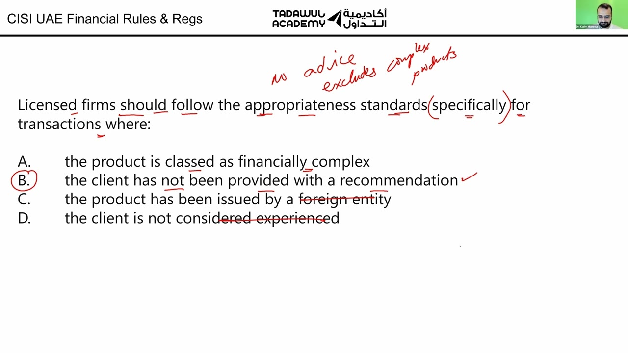 CISI UAE Financial Rules & Regulations Exam Revision (Chapter 6) (CISI Training & Courses)