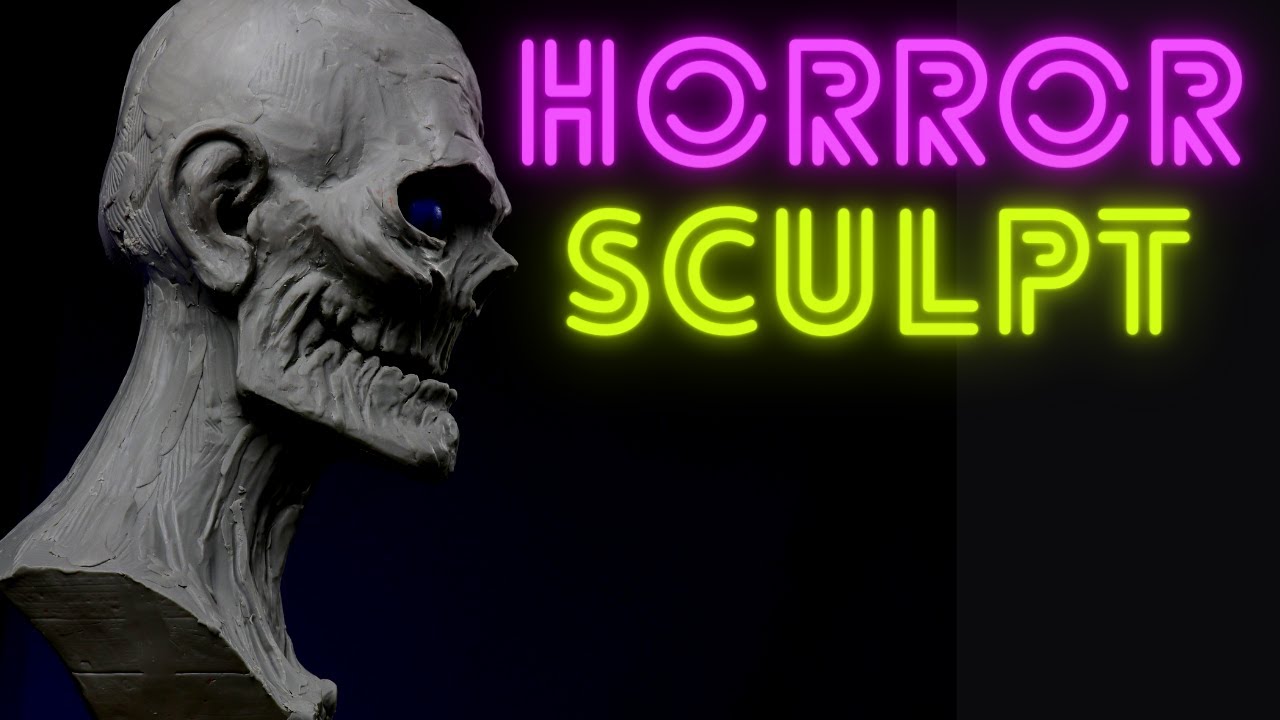 ☠️ SKULL 🧟 Zombie Sculpture - How to Sculpt a Skull in Monster Clay