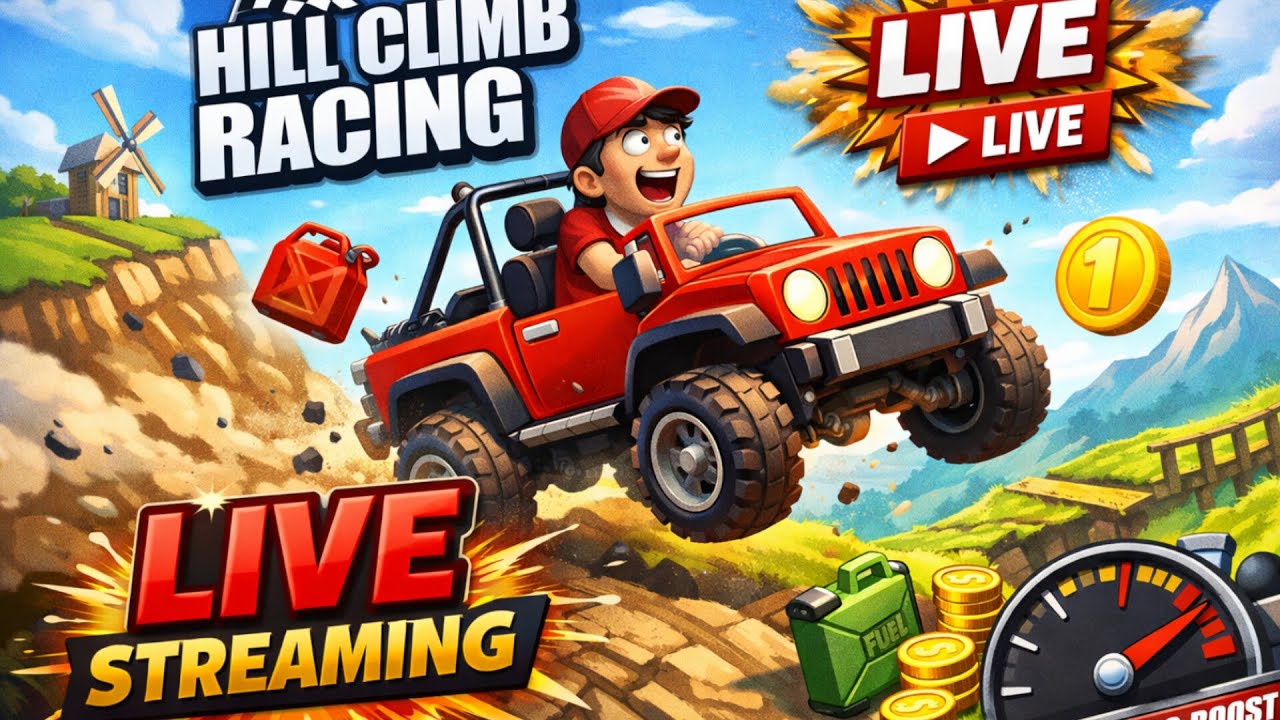 Hill Climb Racing 🚗 | Relaxing Gameplay Live | Zero Scope YT | 2026 | Day 8