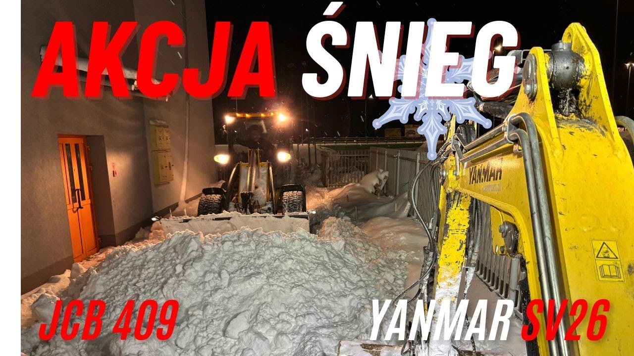 Yanmar i JCB ratują osiedle przed zaśnieżeniem Yanmar sv26 minikoparka