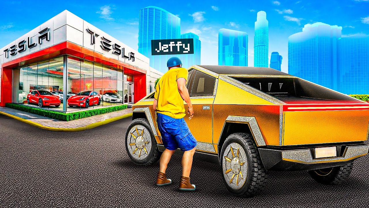Stealing From TESLA DEALERSHIP In GTA 5!