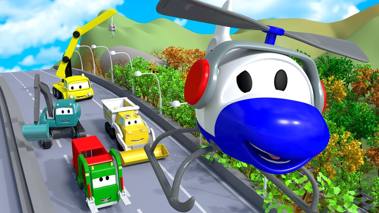 Het bouwteam Nederlands 👷  Bouwen een Vuilverwerkmachine 🏠 Autostad 🏠 Bouwplaats autos cartoon