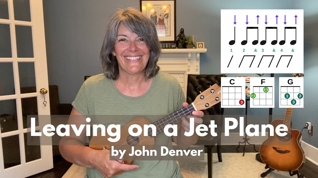 Leaving on a Jet Plane Ukulele Play Along - Uses Strumming Pattern #1