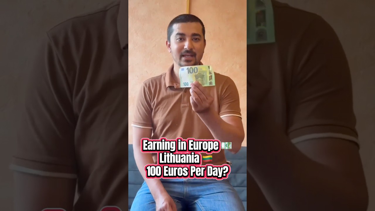 Earning in Europe 🇪🇺💶| Lithuania 🇱🇹| You can Earn 100 euros per day! 😱😲💸💰💵