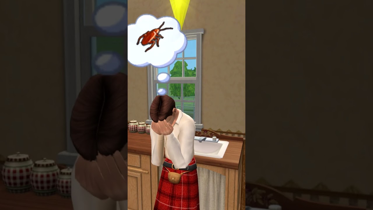 Crying about The Roaches 🪳 The Sims 2 #shorts #gaming #thesims4 #thesims2
