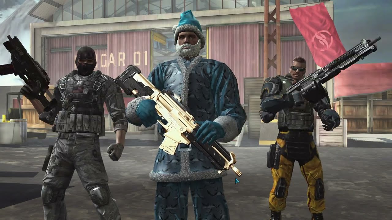 Modern Combat 5 Blue Santa + Golden Grinder😁