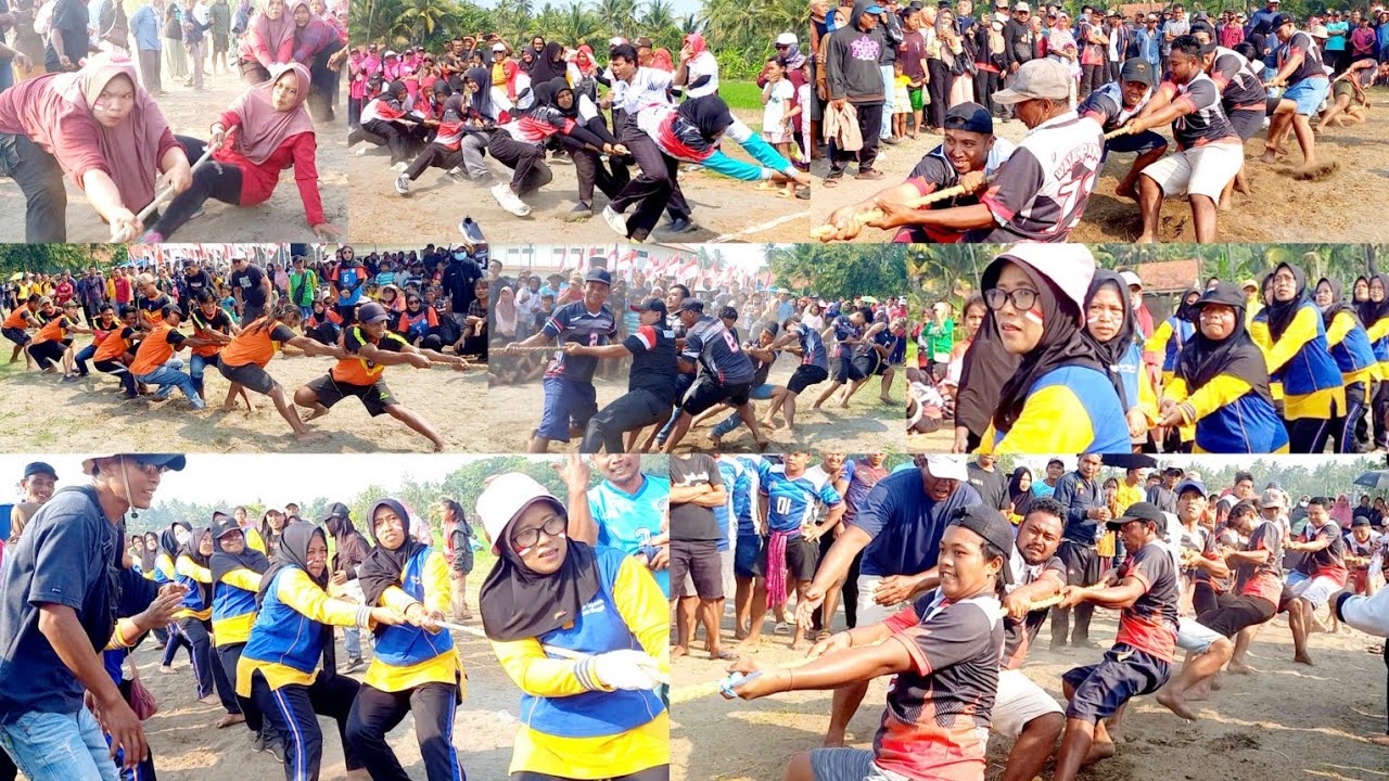 LOMBA TARIK TAMBANG ANTAR DESA SE-KECAMATAN NGOMBOL HUT RI KE 80