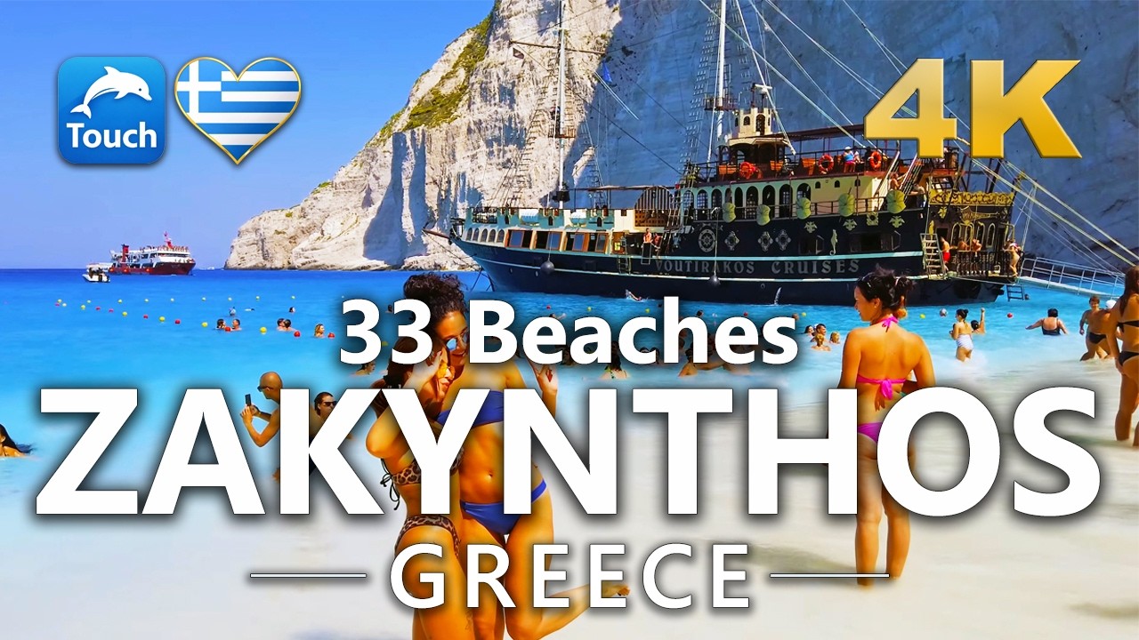 33 пляжа острова Закинтос, Греция ► Гид по пляжу, 29 минут 4K #TouchGreece