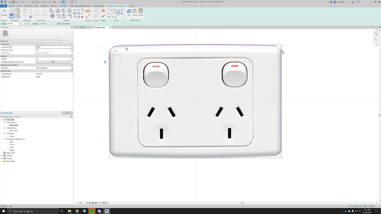 Revit Family Creation - Simple Electrical Fixture