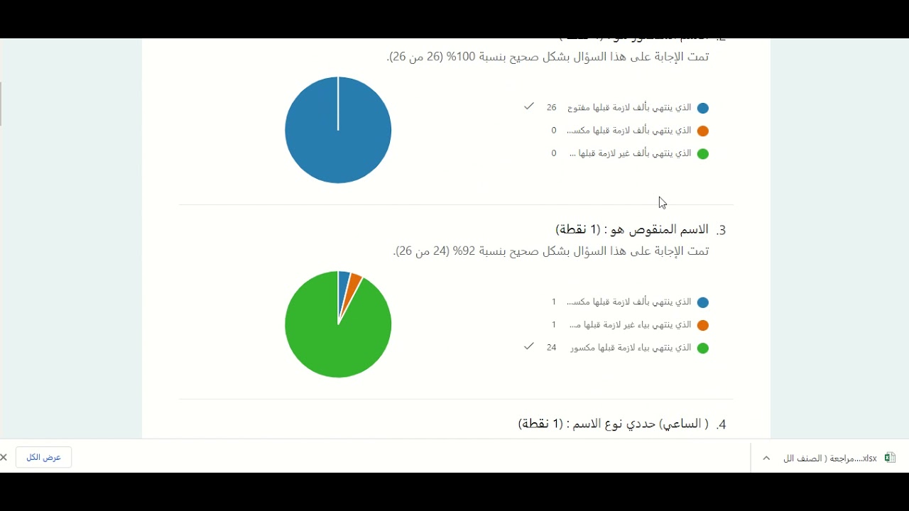 تحليل النتائج في مايكروسوف فورمز ...