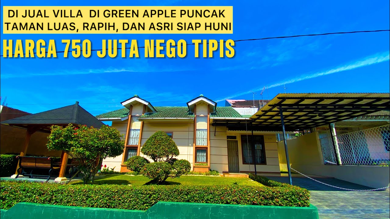 DIJUAL VILLA DI GREEN APPLE PUNCAK SIAP HUNI.