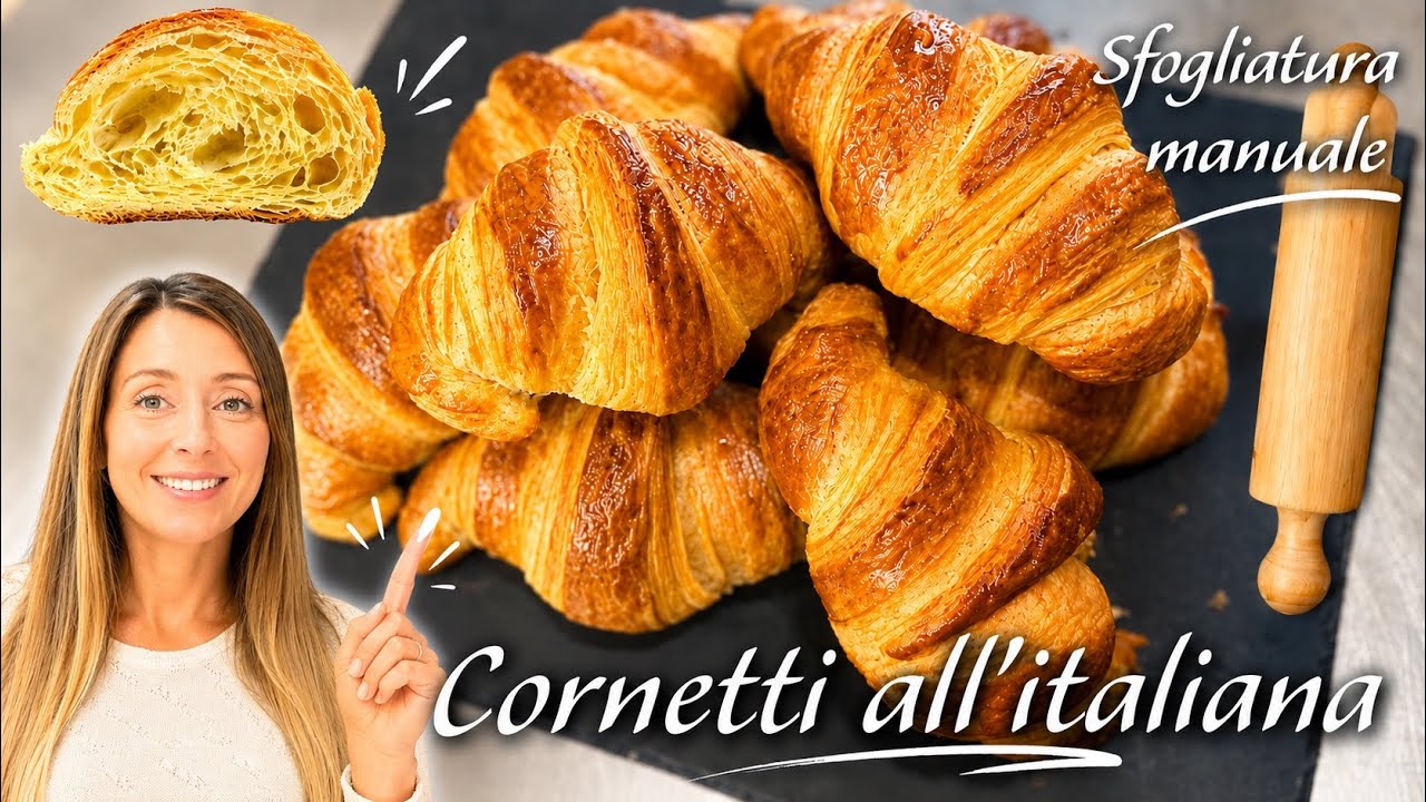 Cornetti all’italiana con sfogliatura manuale  | leggerissimi e gustosi 