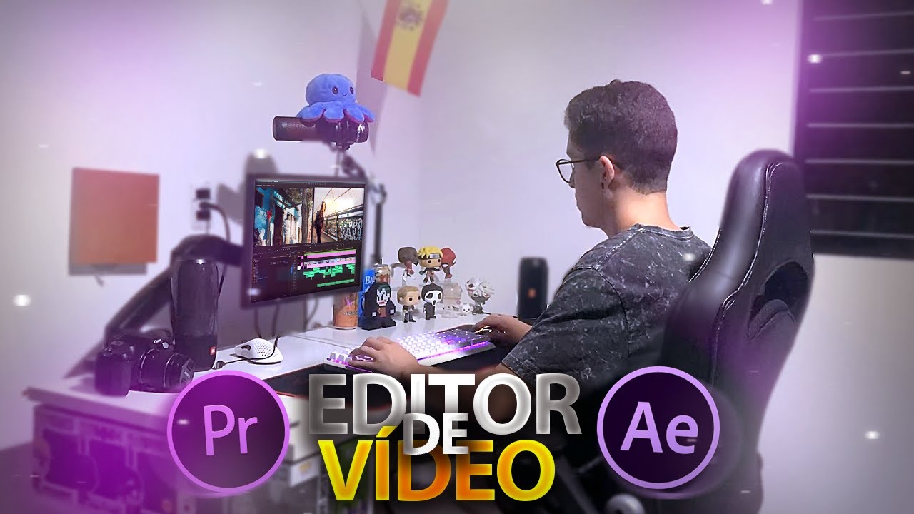 minha rotina de editor de v&iacute;deos 2022 💜🖥️