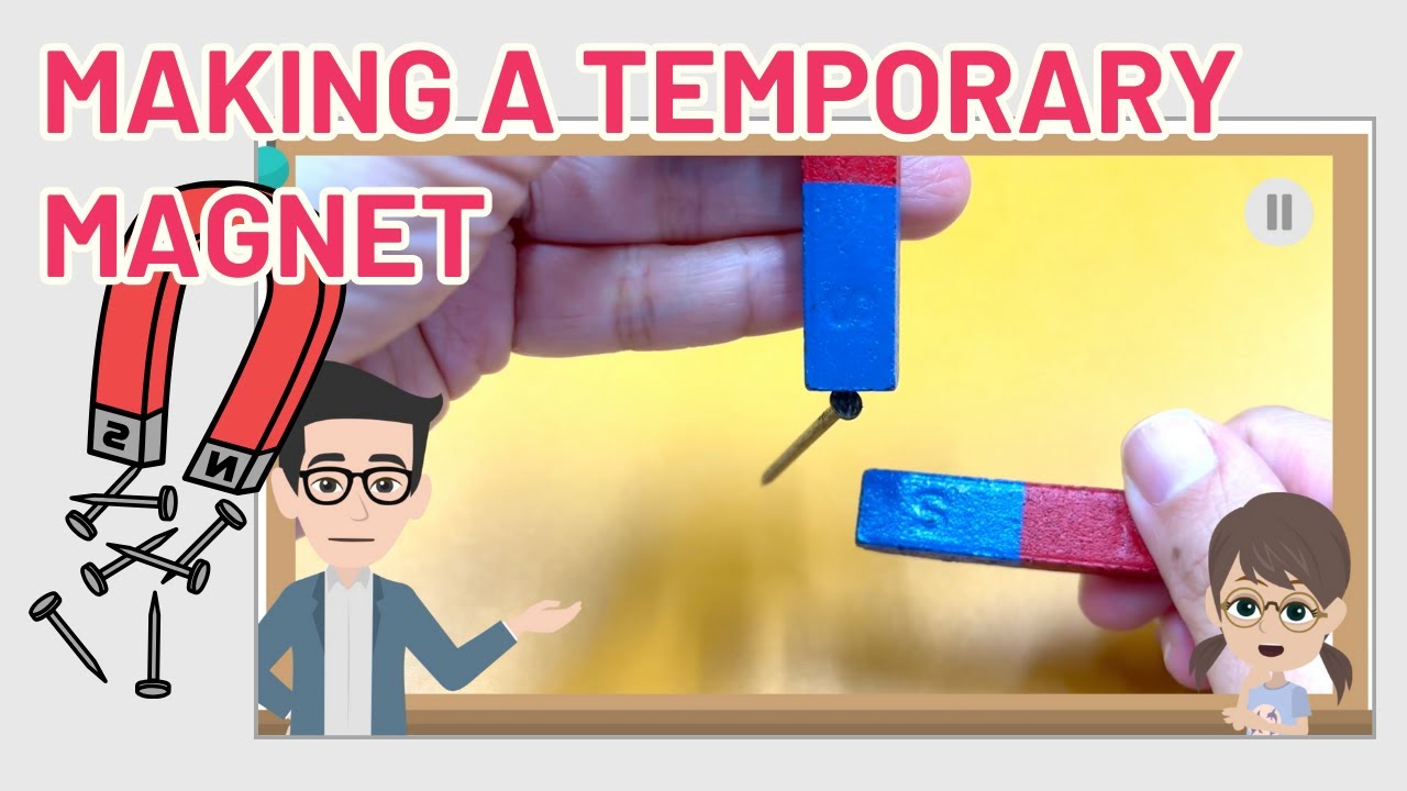 How do we create a temporary magnet by bringing a permanent magnet near it?