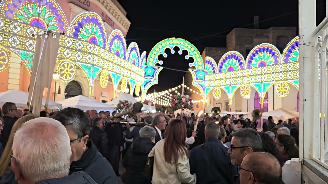 Monteroni (Lecce) avvio processione del Santissimo Crocefisso - 11 ottobre 2025
