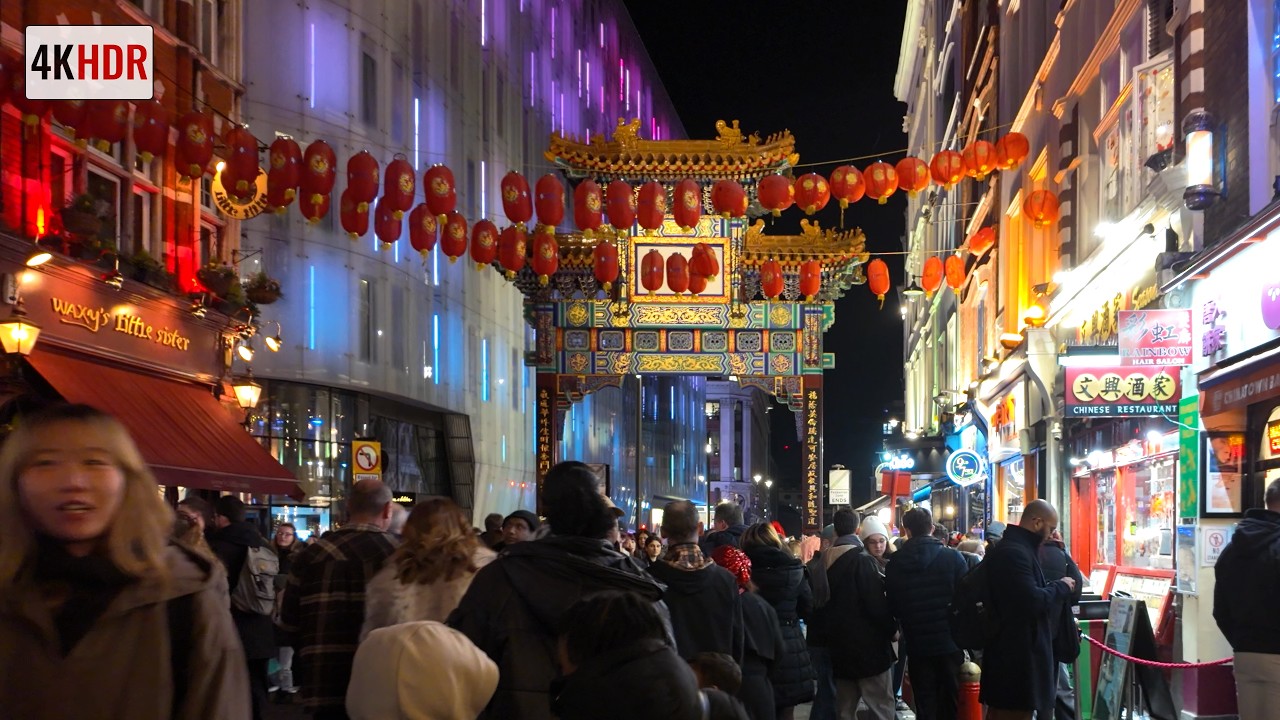 Winter Evening Walk in Chinatown London 🏮 [4K HDR]