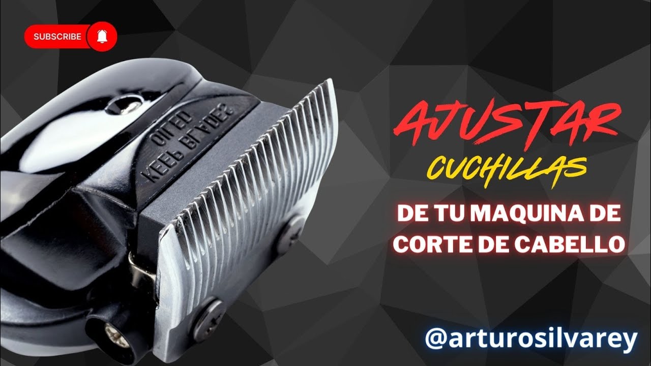 Limpieza y ajuste de cuchillas en una maquina de corte de cabello