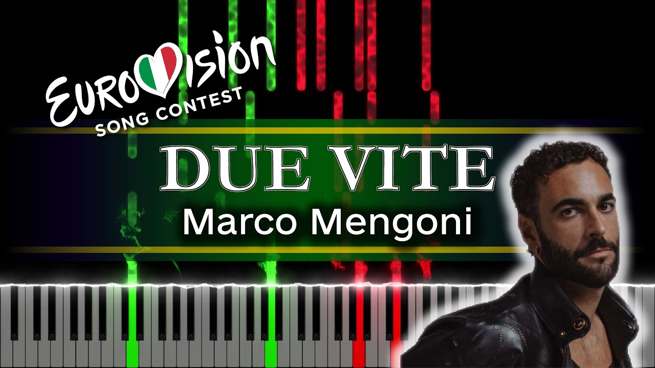 Marco Mengoni - Due Vite 🇮🇹 Italy (Eurovision 2023) [piano tutorial + sheet piano]