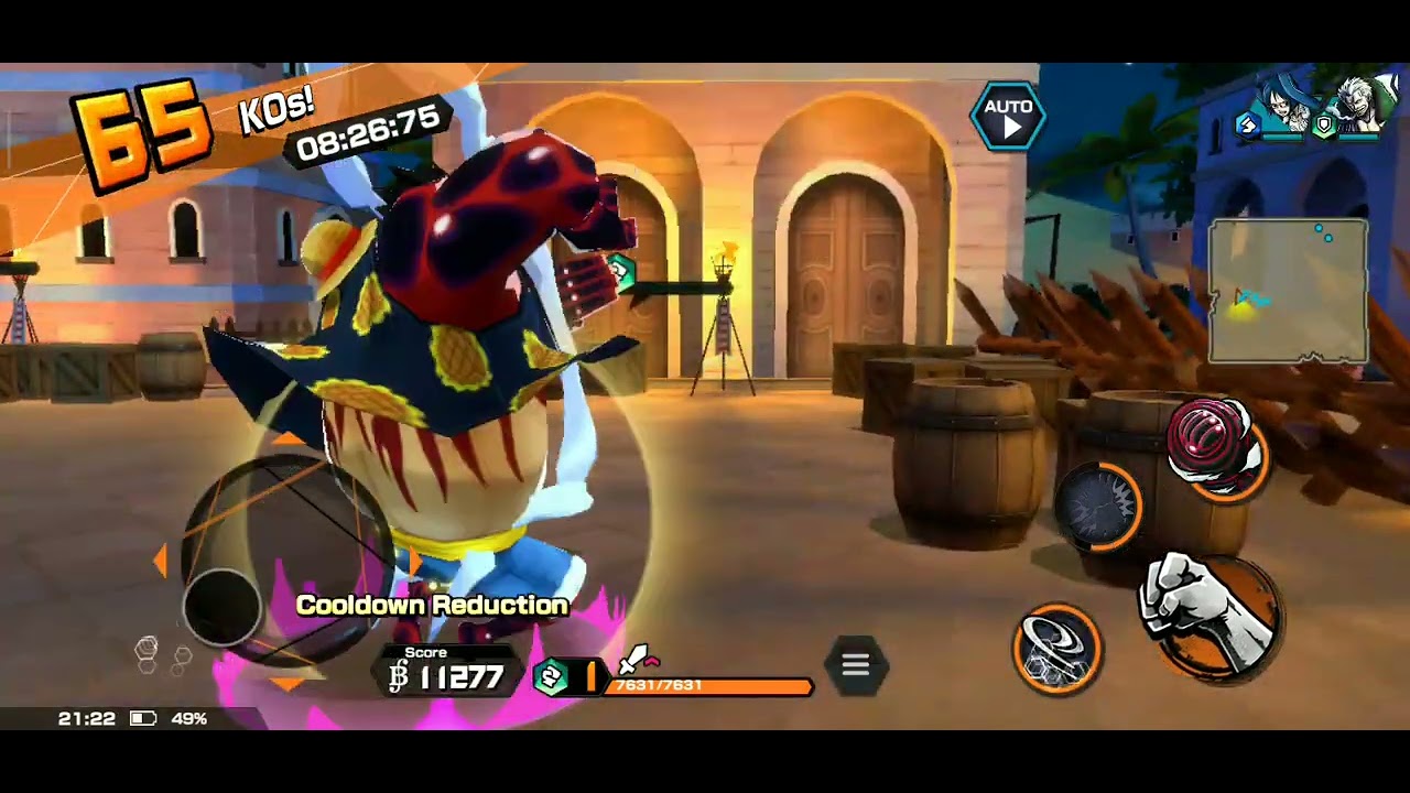 Gear 4 Boundman Gameplay in Survival 100 Max Level #onepiecebountyrush #opbr #luffy #gearfourth