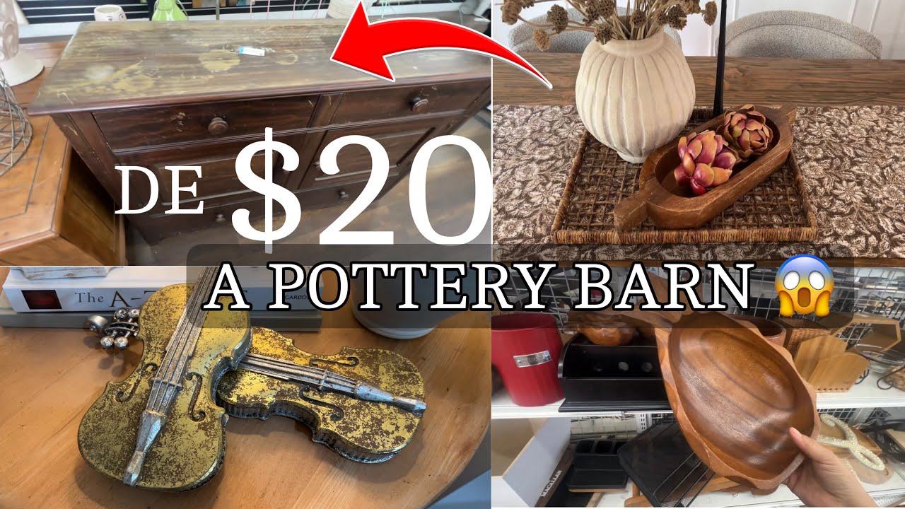 💯 Encontré un Mueble de $20 y lo Transformare en Estilo Pottery Barn 😱