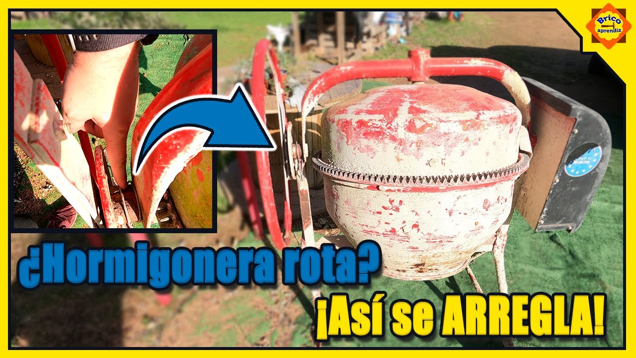 ¡No la tires! Cómo arreglar una hormigonera (mezcladora) fácil y rápido #diy