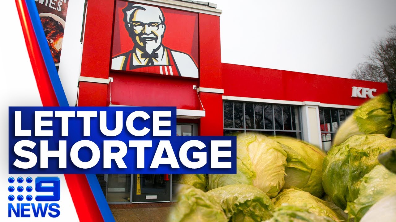 KFC overhauls menu as lettuce shortage bites | 9 News Australia