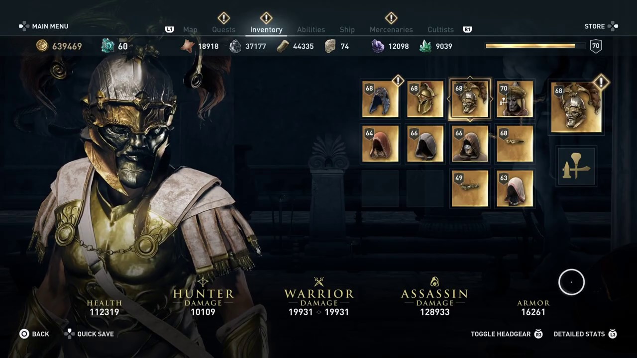 Assassin's Creed Odyssey || Legendary Head || Agamemnon's Helmet