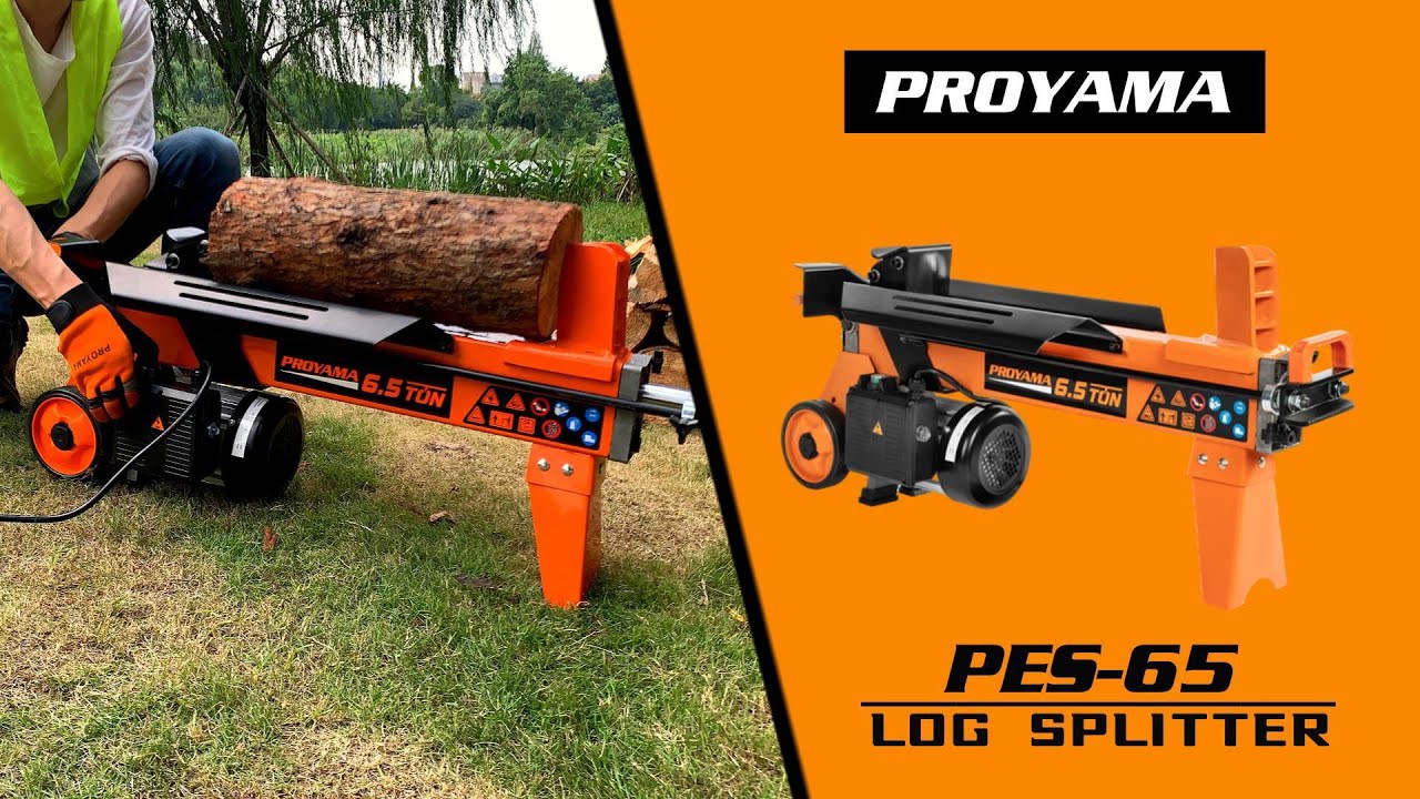 The Proyama Log Splitter 6.5 Ton, Wood Splitter Electric Powered 15Amp, with Hydraulic Ram