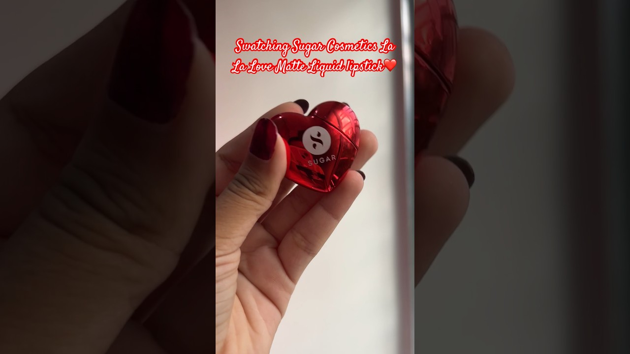 Sugar Cosmetics La La Love Matte Liquid lipstick-01 Cherry Crush❤️#makeup #youtubeshorts#preppy