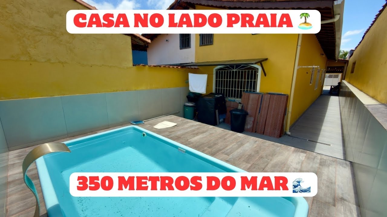CASA NO LADO PRAIA À 350 METROS DO MAR EM ITANHAEM/SP