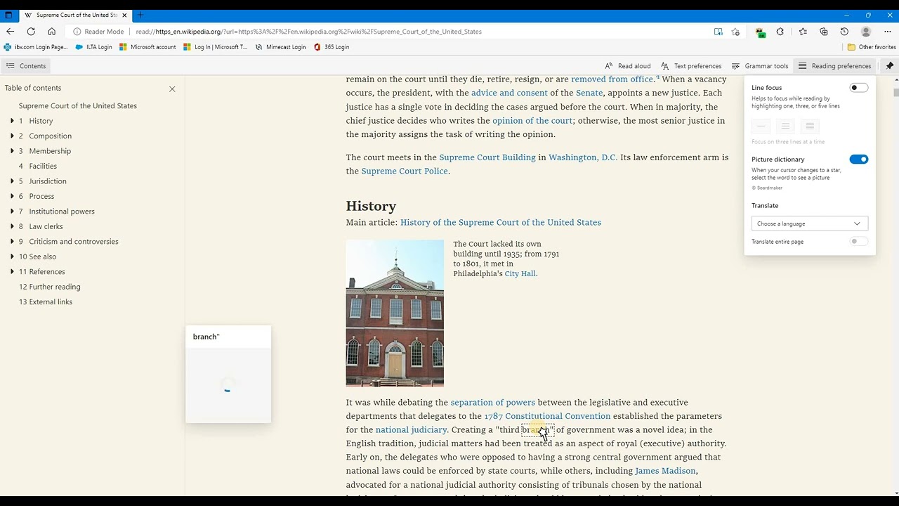 Immersive Reader Mode for Microsoft Edge