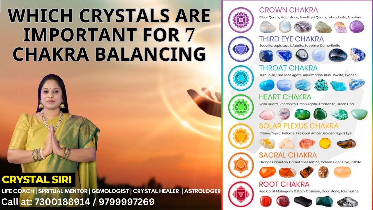 Which Crystals are Important for 7 Chakra Balancing | Crystal Healing | Cristal Siri